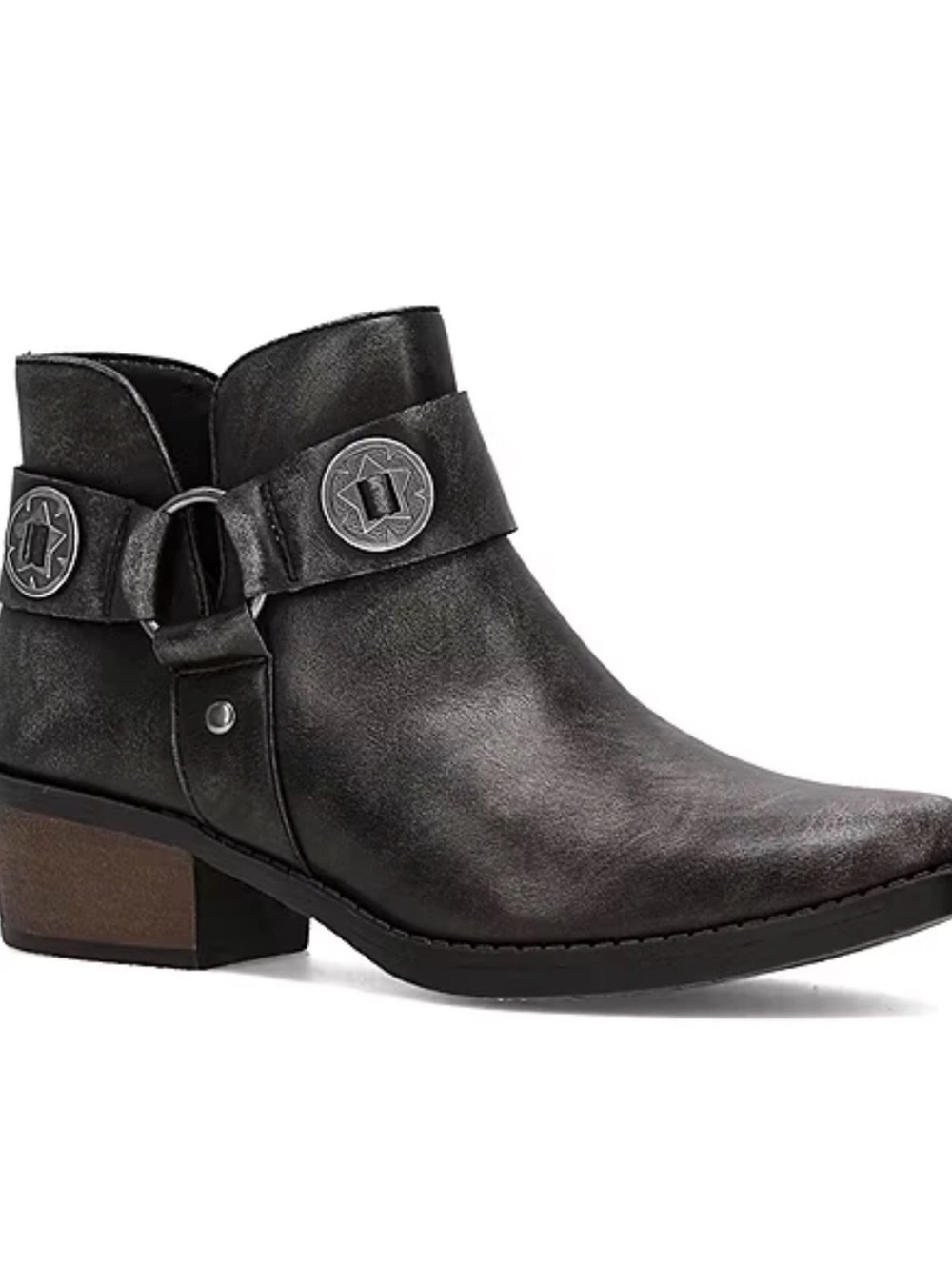 Frye and Co. Womens Helia Stacked Heel Booties, Black, US 6
